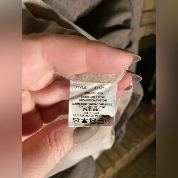 Iris setlakwe 100%‎ linen brown pants suit - Picture 9 of 14